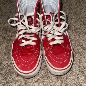 Red high top vans